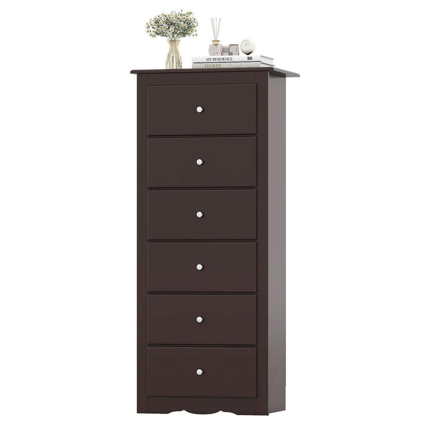 6 Drawers Chest Dresser Clothes Storage Bedroom Furniture Cabinet by DirectDeals