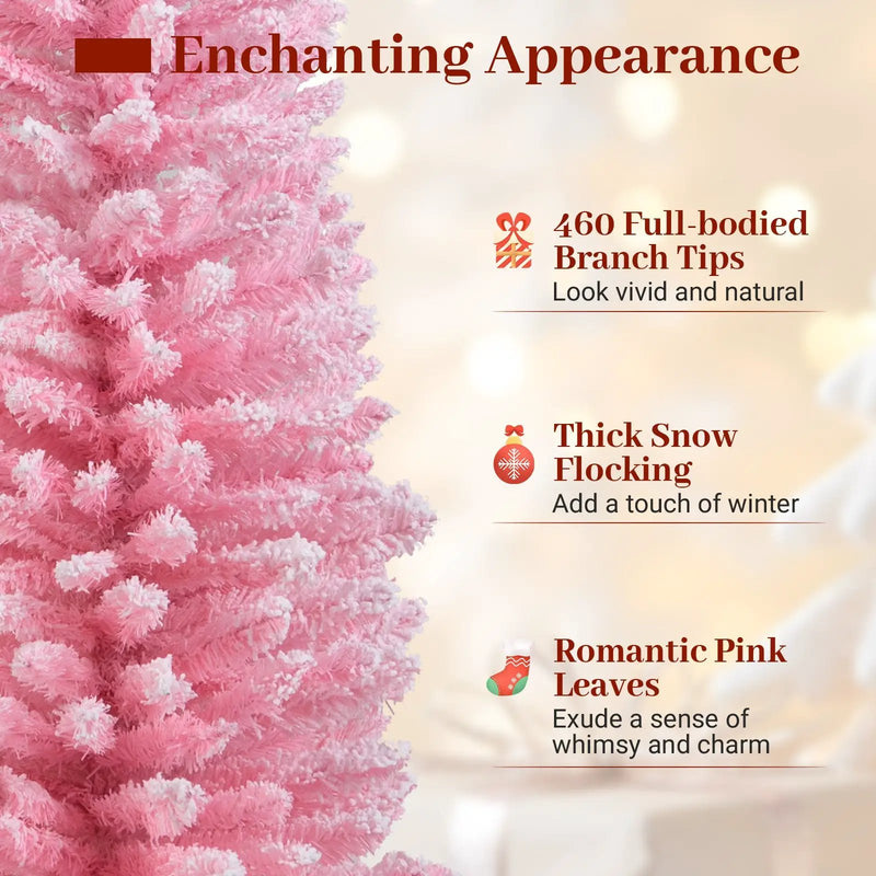 6 FT Artificial Christmas Tree with 460 Branch Tips and Folding Metal Stand by DirectDeals
