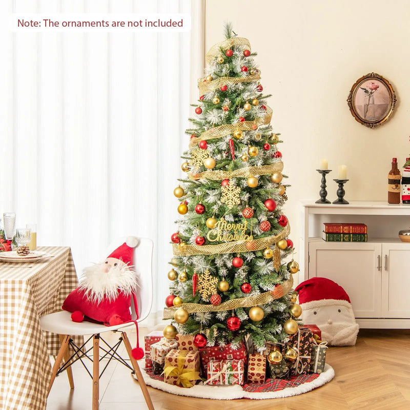 6/7.5/9 FT Artificial Christmas Tree with Warm-White LED Lights by DirectDeals