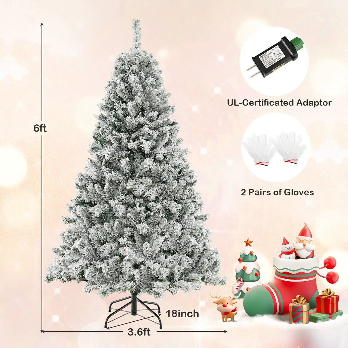 6/7/8 Feet Artificial Xmas Tree 3-Minute Quick Shape, photo 5 of 10