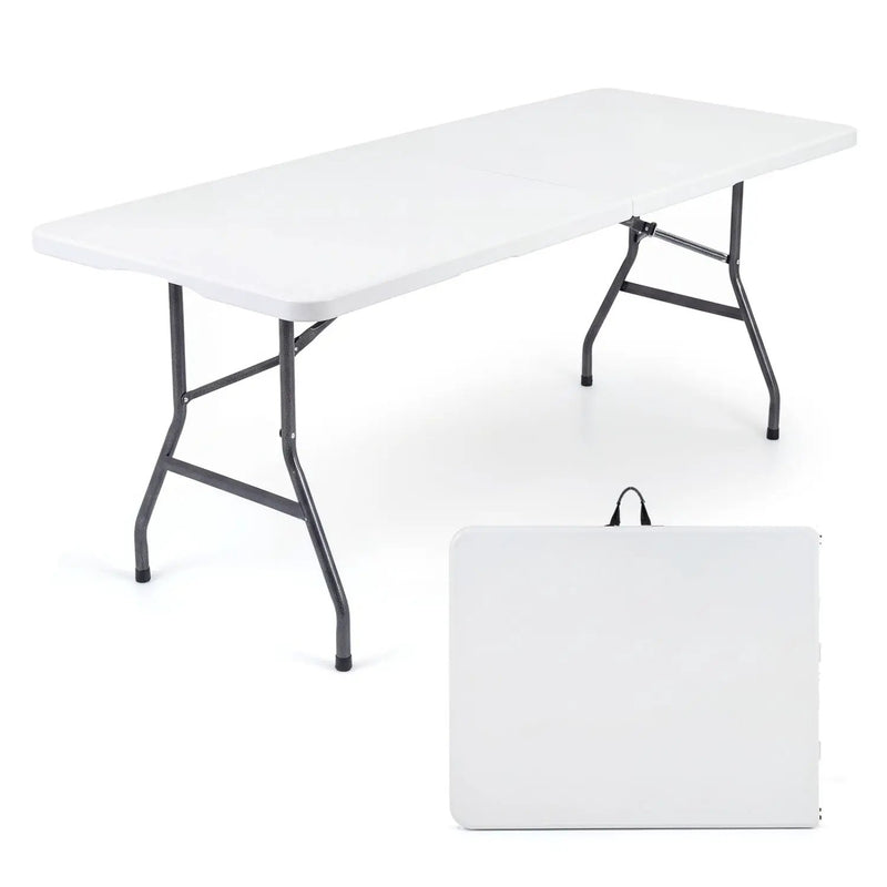 6 FT Fold-in-Half Camping Table with Carrying Handle by DirectDeals
