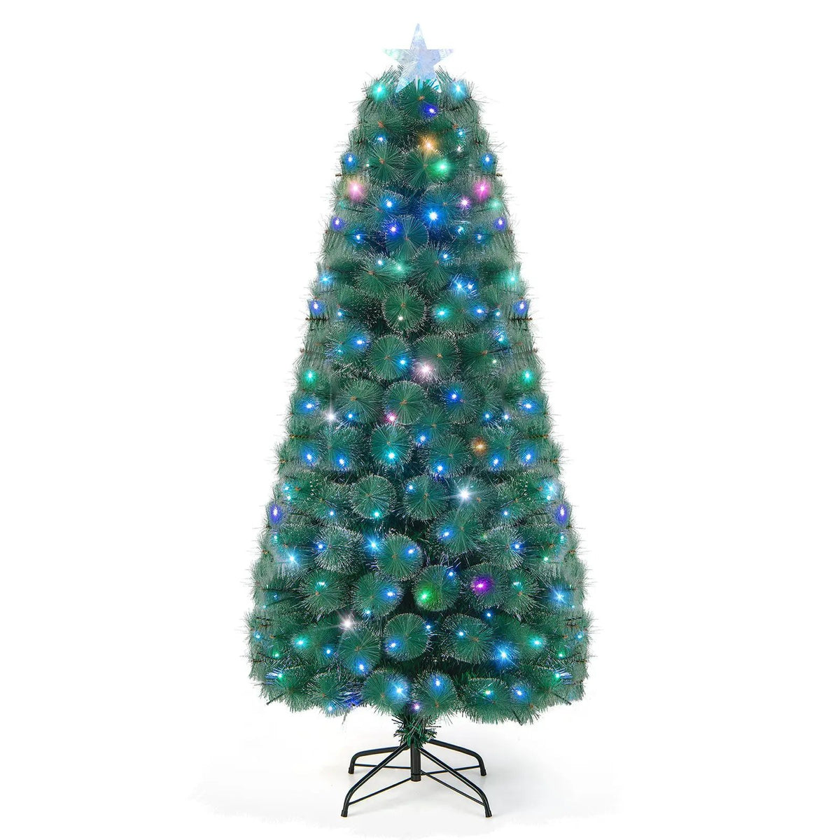 5/6/7 FT Pre-Lit Fiber Optic Christmas Tree with 148/185/226 Multi-Color LED Lights and Top Star Light, photo 21 of 24