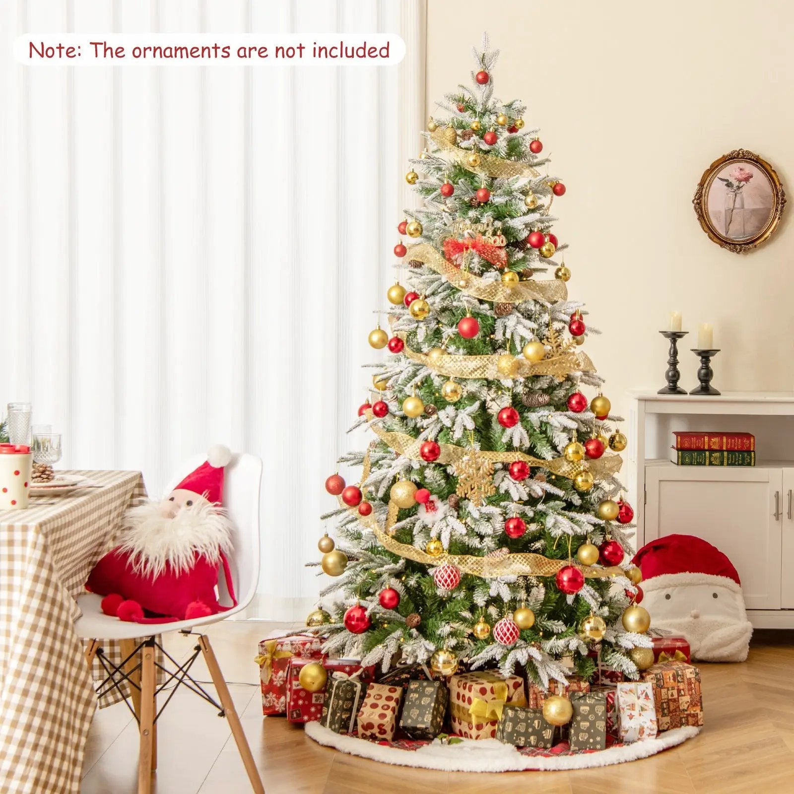 6/7.5/9 FT Pre-Lit Artificial Christmas Tree with 765/1135/1871 Tips and 280/470/690 Warm-White LED Lights by DirectDeals