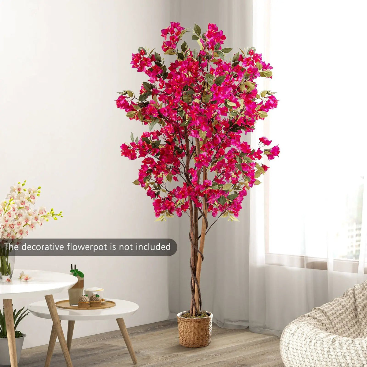 6 Feet Artificial Bougainvillea Tree with 910 Flowers, photo 12 of 13