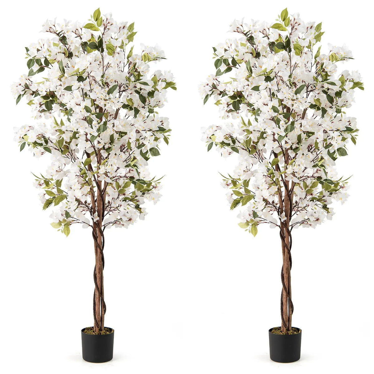 6 Feet Artificial Bougainvillea Tree with 910 White Flowers, photo 12 of 16
