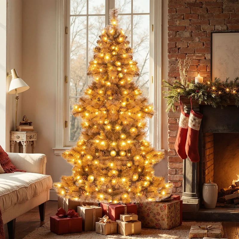 6 Feet Artificial Christmas Tree with 493 Branch Tips for Home Office Carnival by DirectDeals