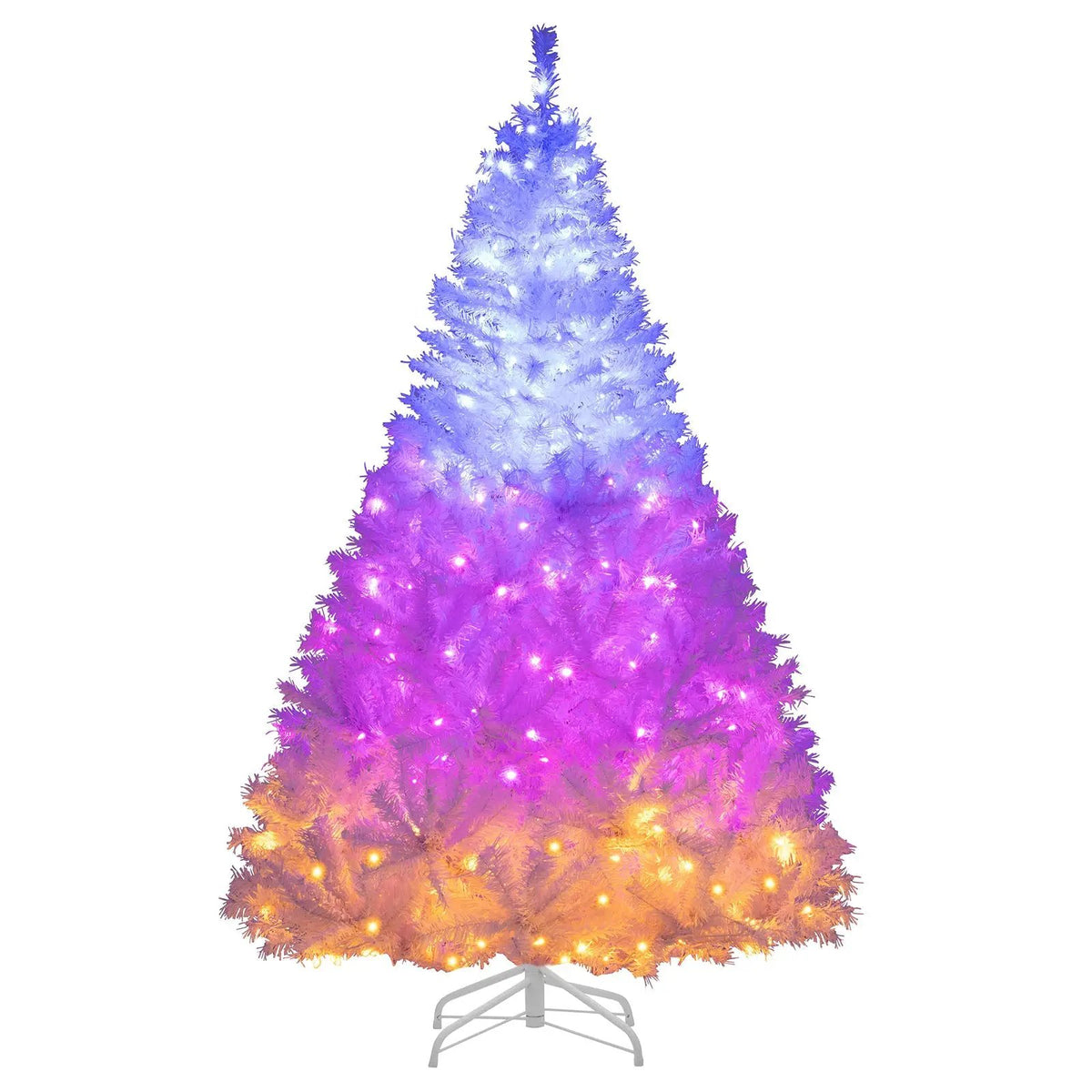 6 Ft Pre-Lit Artificial Christmas Tree with 11 Light Modes, photo 3 of 16