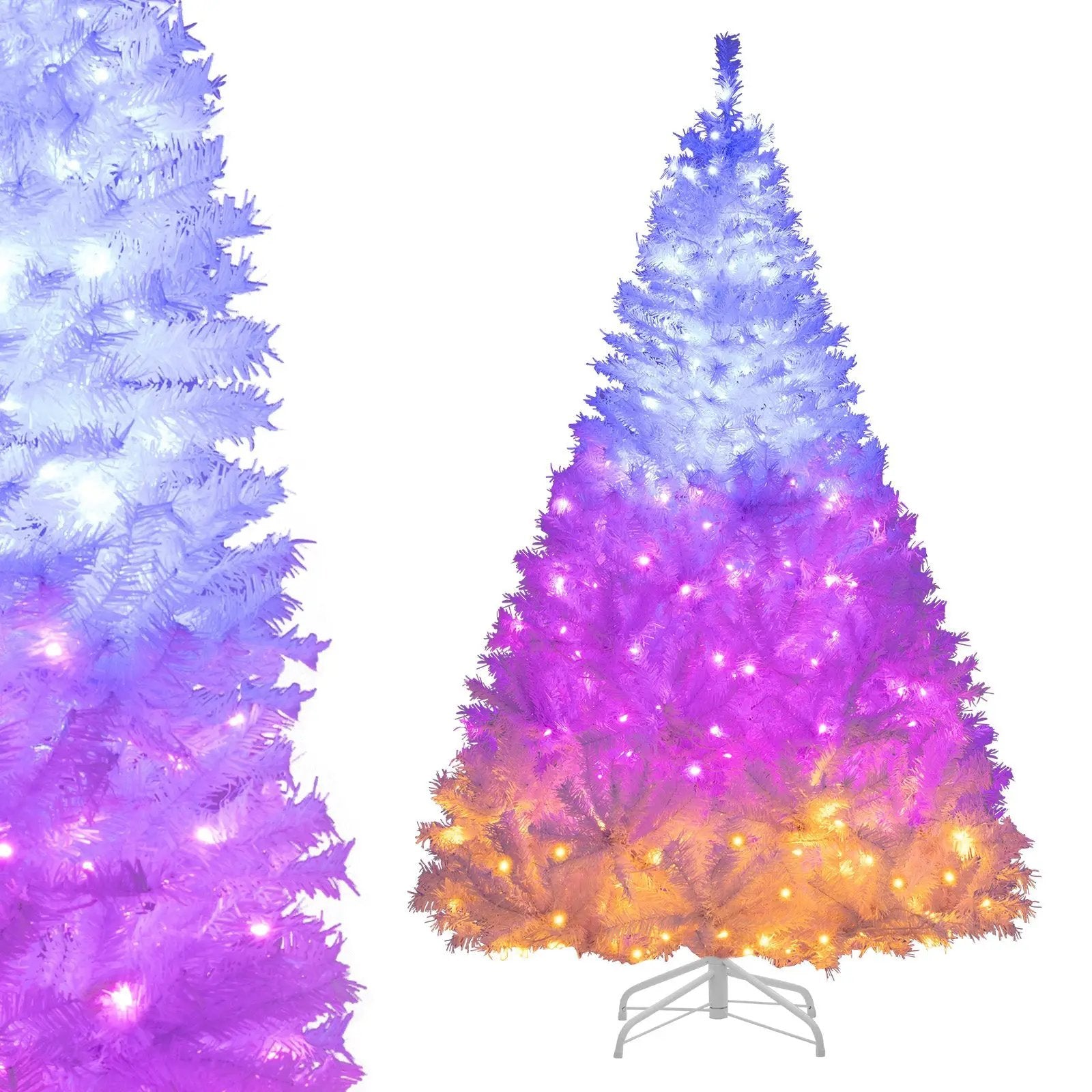6 Ft Pre-Lit Artificial Christmas Tree with 11 Light Modes by DirectDeals