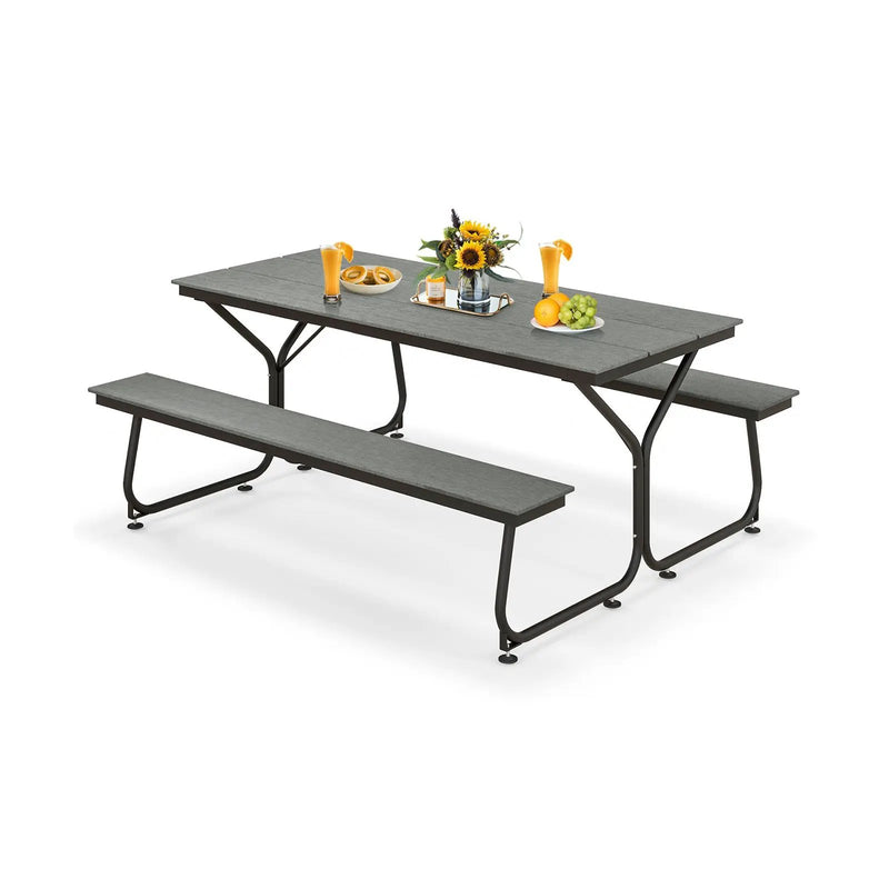 6 Feet Outdoor Picnic Table Bench Set for 6-8 People by DirectDeals