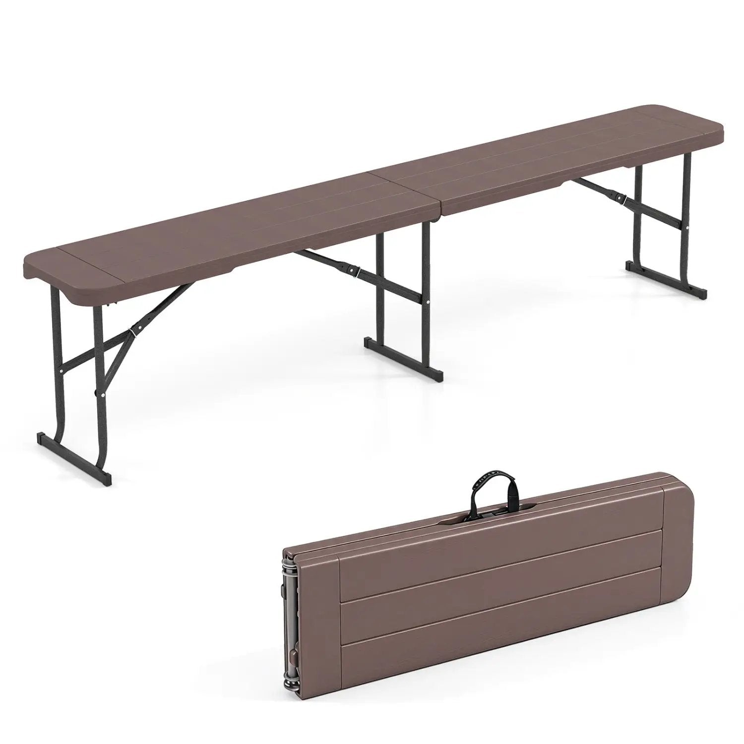 6 Foot Folding Bench with Carrying Handle - 660 lb Capacity by DirectDeals