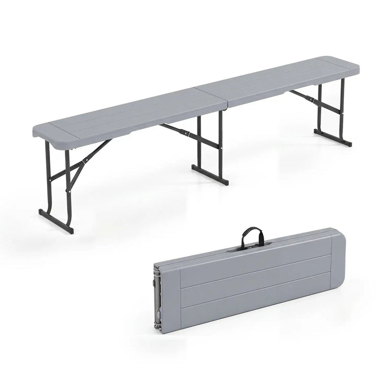 6 Foot Folding Bench with Carrying Handle - 660 lb Capacity by DirectDeals