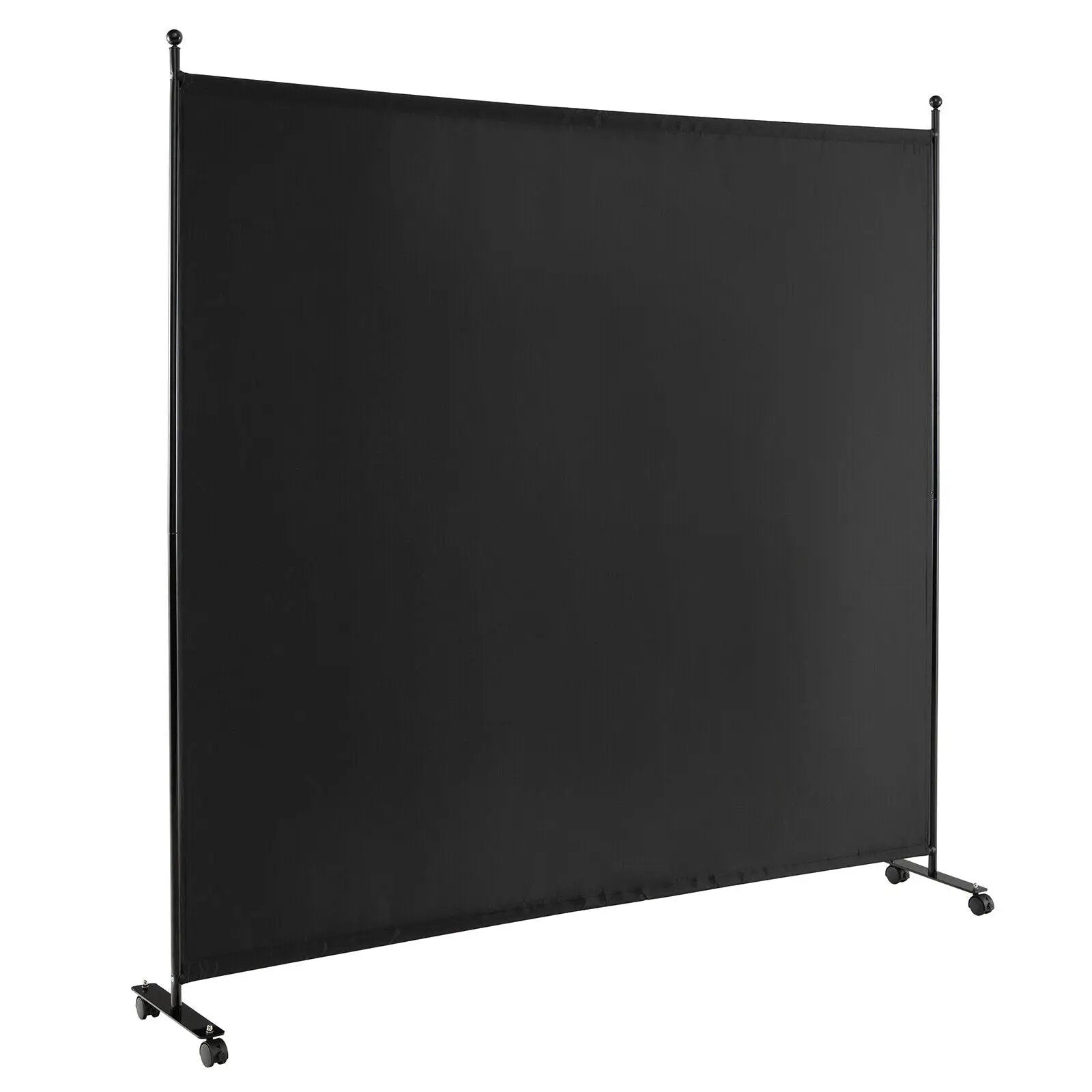 6 Feet Single Panel Rolling Room Divider with Smooth Wheels by DirectDeals