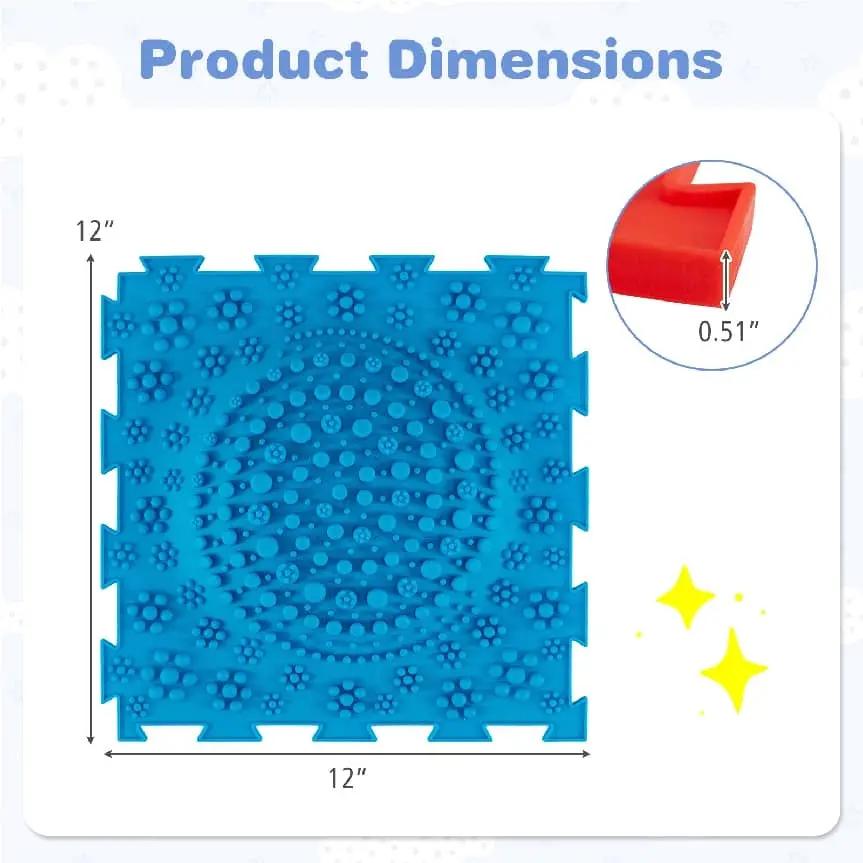 Interlocking Sensory Mats 6-Piece Set with Textured Surfaces, photo 5 of 16