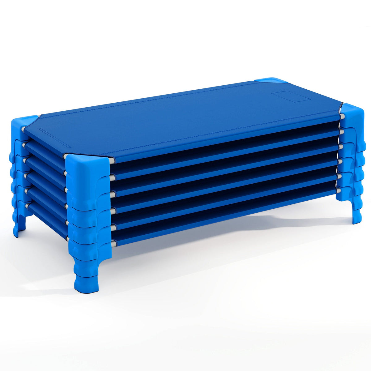 Portable 6 Pack Stackable Daycare Cots Sleeping Bed for Kids 53 Inch, photo 3 of 9