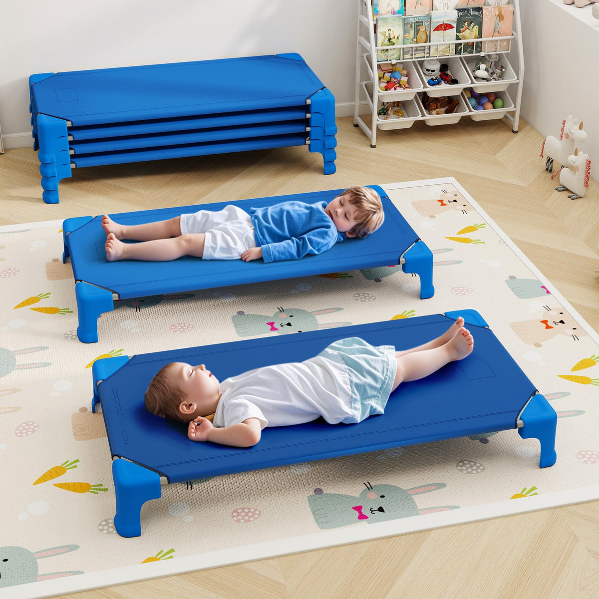 Portable 6 Pack Stackable Daycare Cots Sleeping Bed for Kids 53 Inch, photo 6 of 9