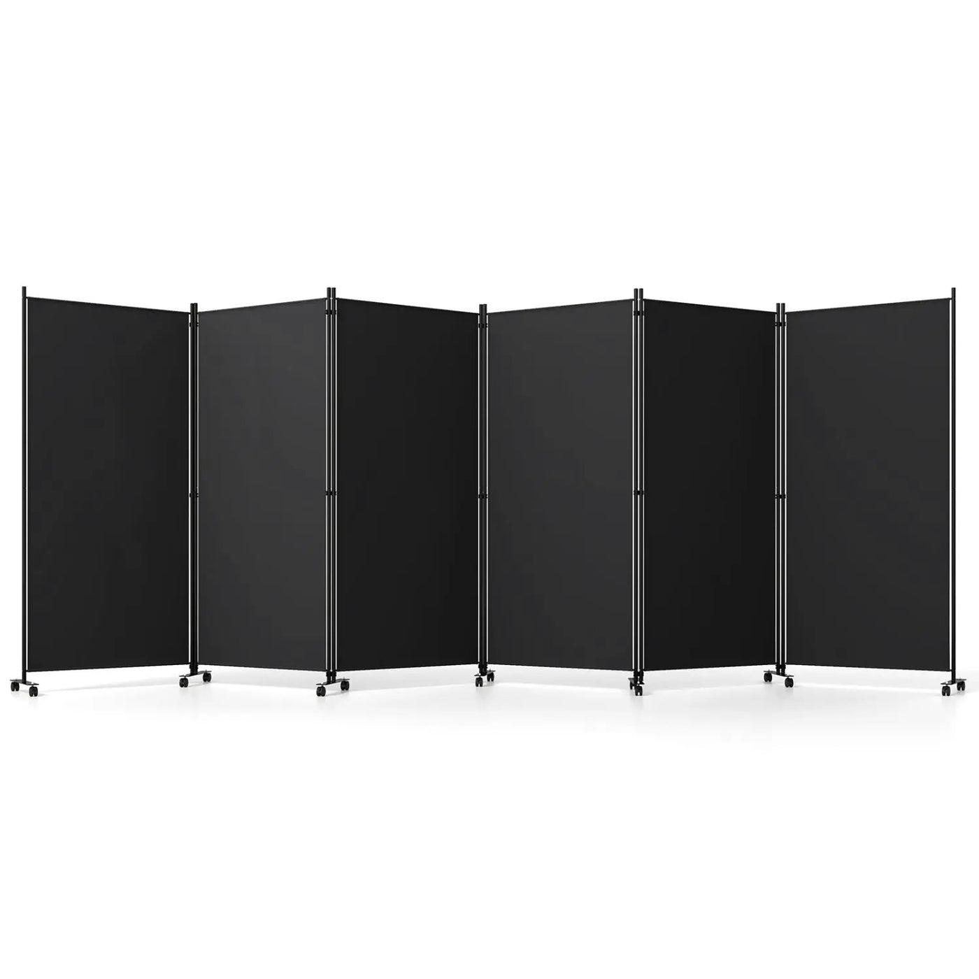 6-Panel Folding Room Divider with Wheels by DirectDeals