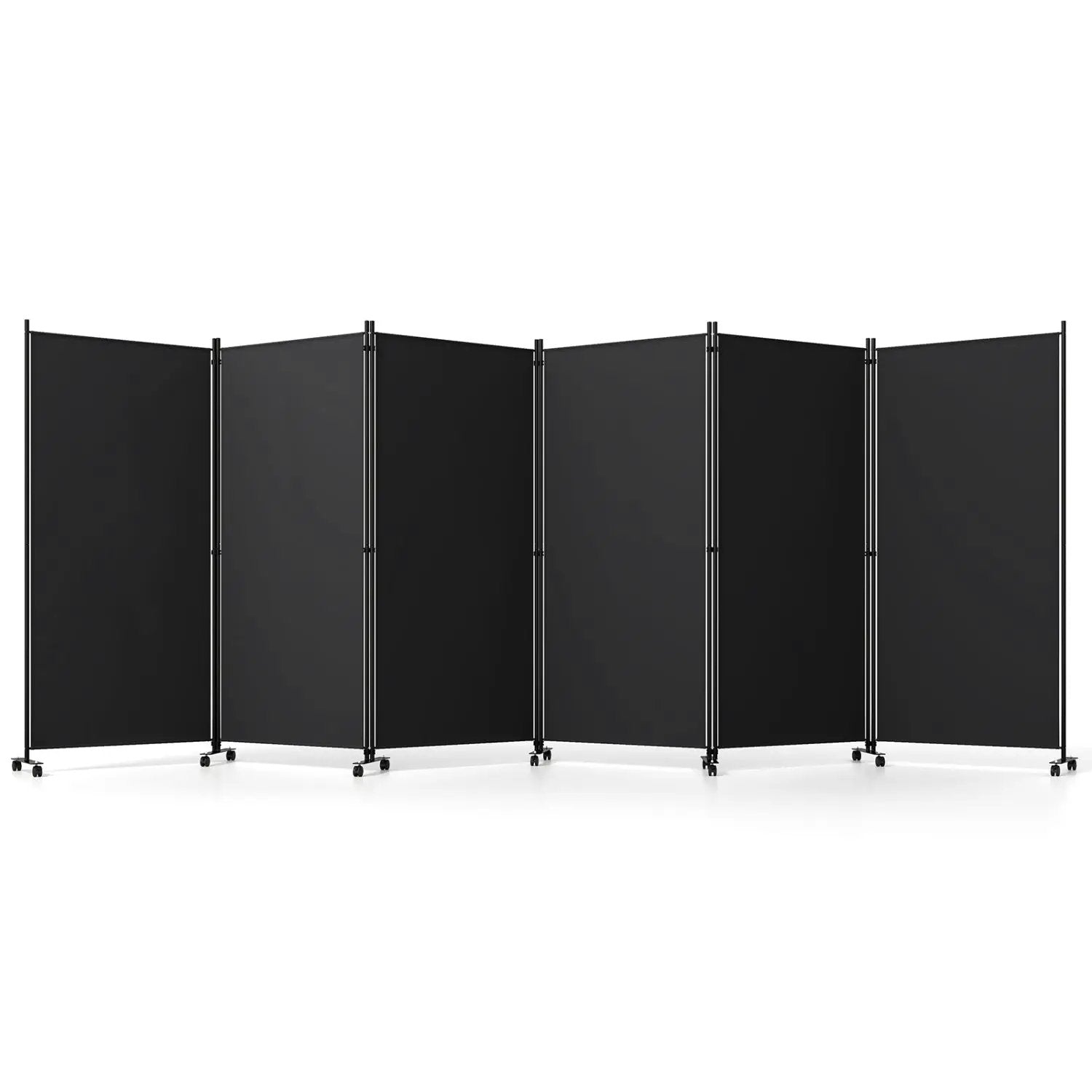 6-Panel Folding Room Divider with Wheels by DirectDeals