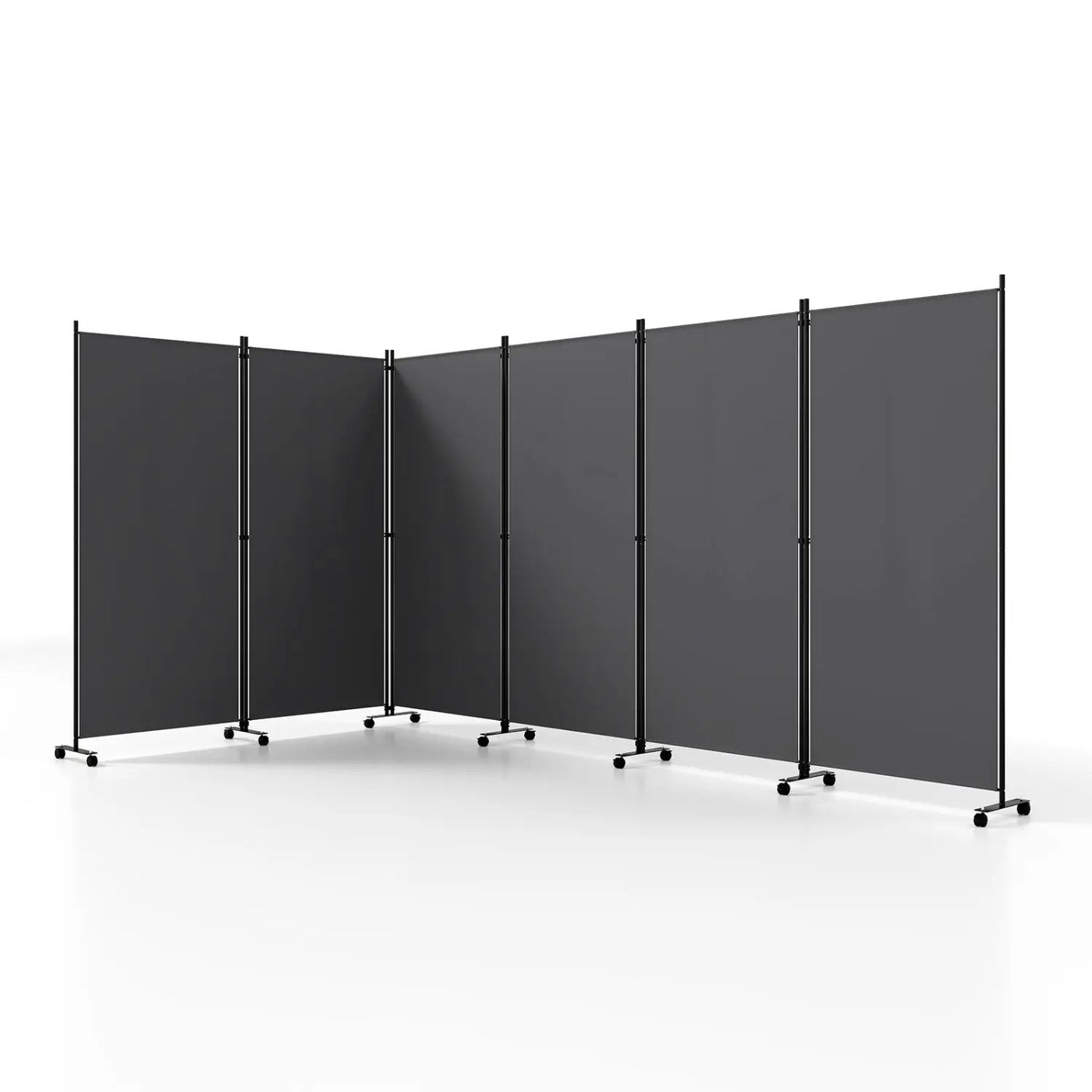 6-Panel Folding Room Divider with Wheels by DirectDeals