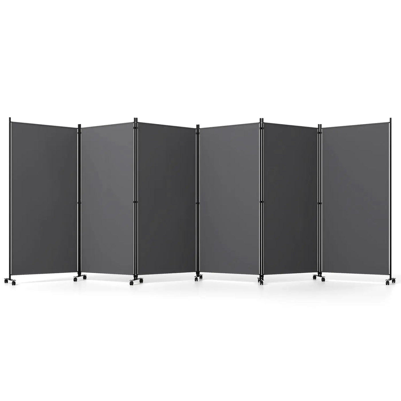 6-Panel Folding Room Divider with Wheels by DirectDeals