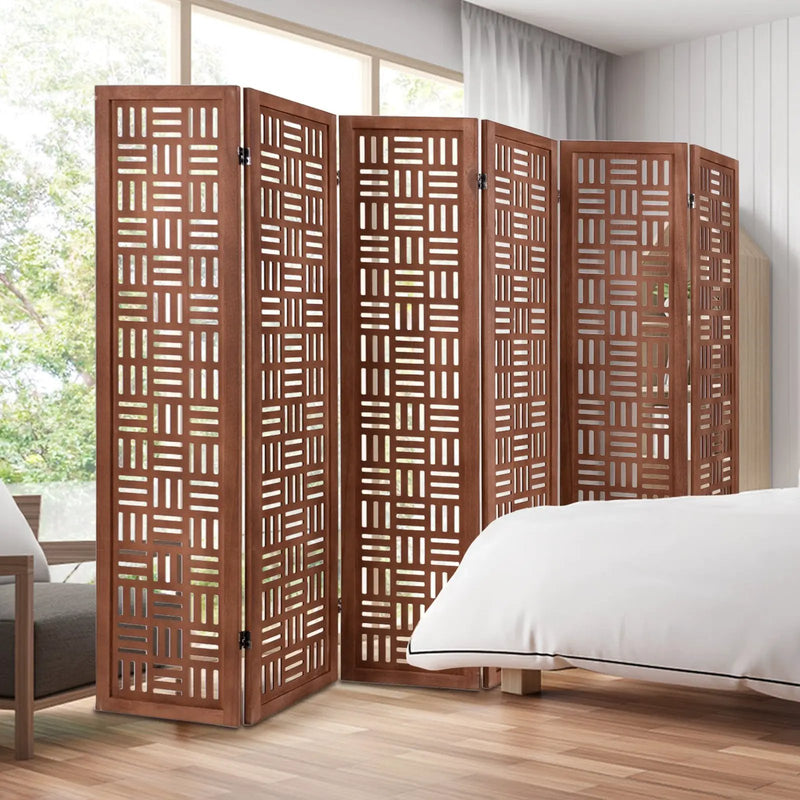 4-Panel Solid Wood Room Divider Folding Partition Stand by DirectDeals
