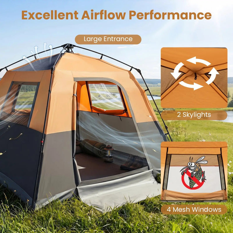 6-Person Instant Cabin Tent with Blackout Rainfly by DirectDeals