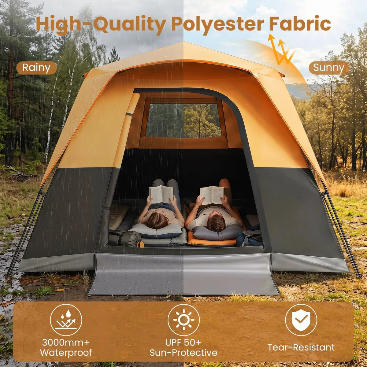 6-Person Instant Cabin Tent with Blackout Rainfly, photo 15 of 16