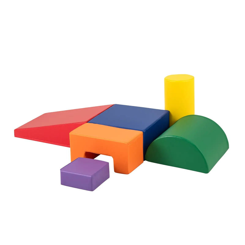 6 Pieces Foam Climbing Blocks Indoor Climb and Crawl Activity Playset with Rectangles by DirectDeals