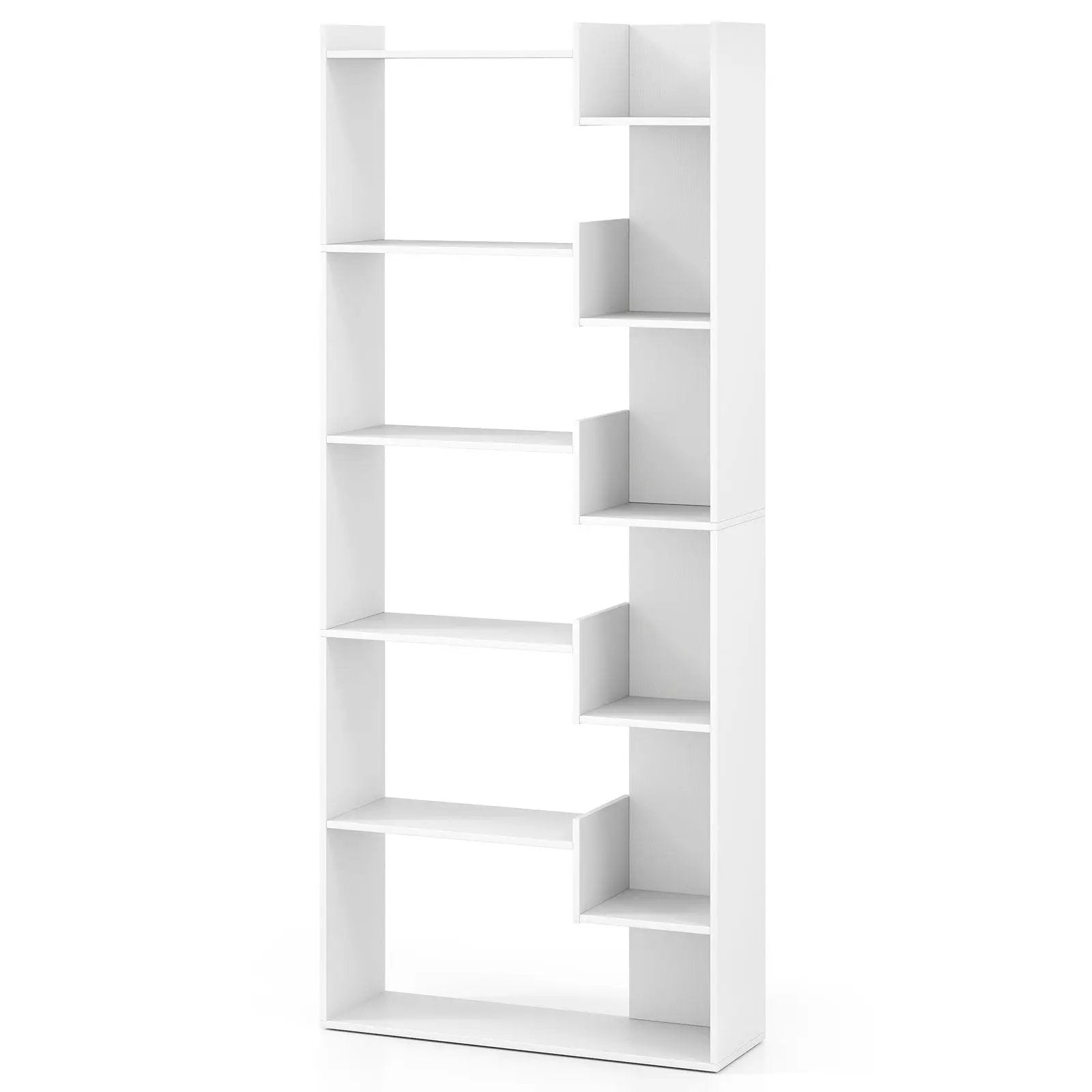 6-Tier Bookshelf Wooden Bookcase with 2 Anti-Tipping Kits Open Display Shelf by DirectDeals