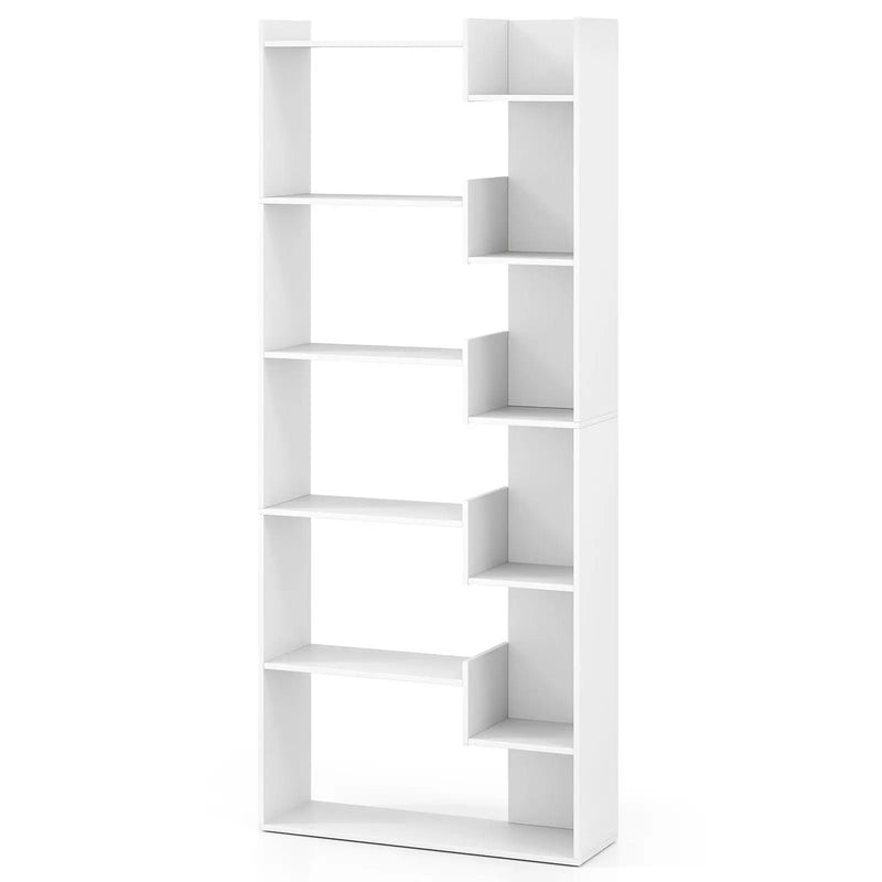 6-Tier Bookshelf Wooden Bookcase with 2 Anti-Tipping Kits Open Display Shelf by DirectDeals