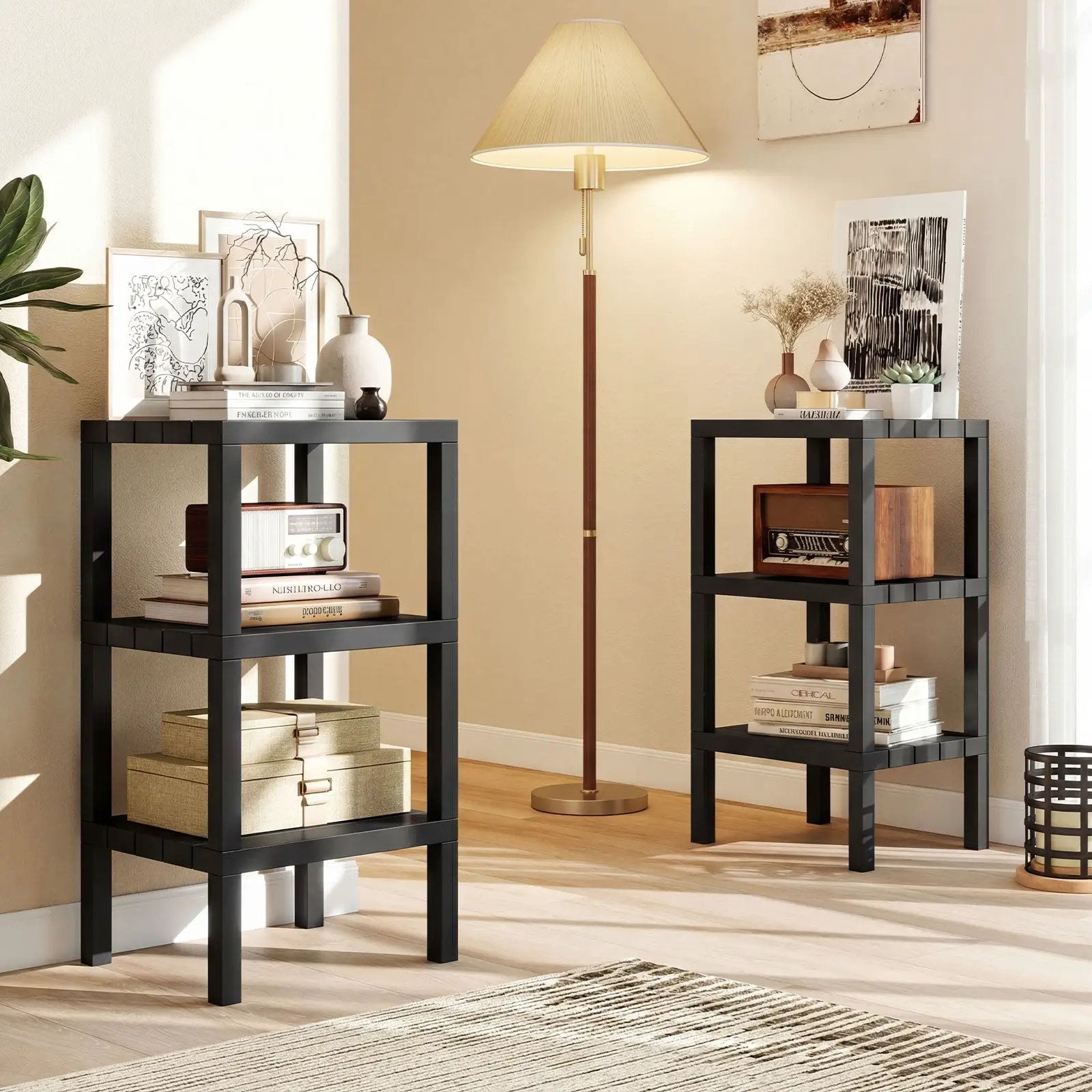 6-Tier Plastic Modular Storage Shelves for Living Room and Kitchen by DirectDeals