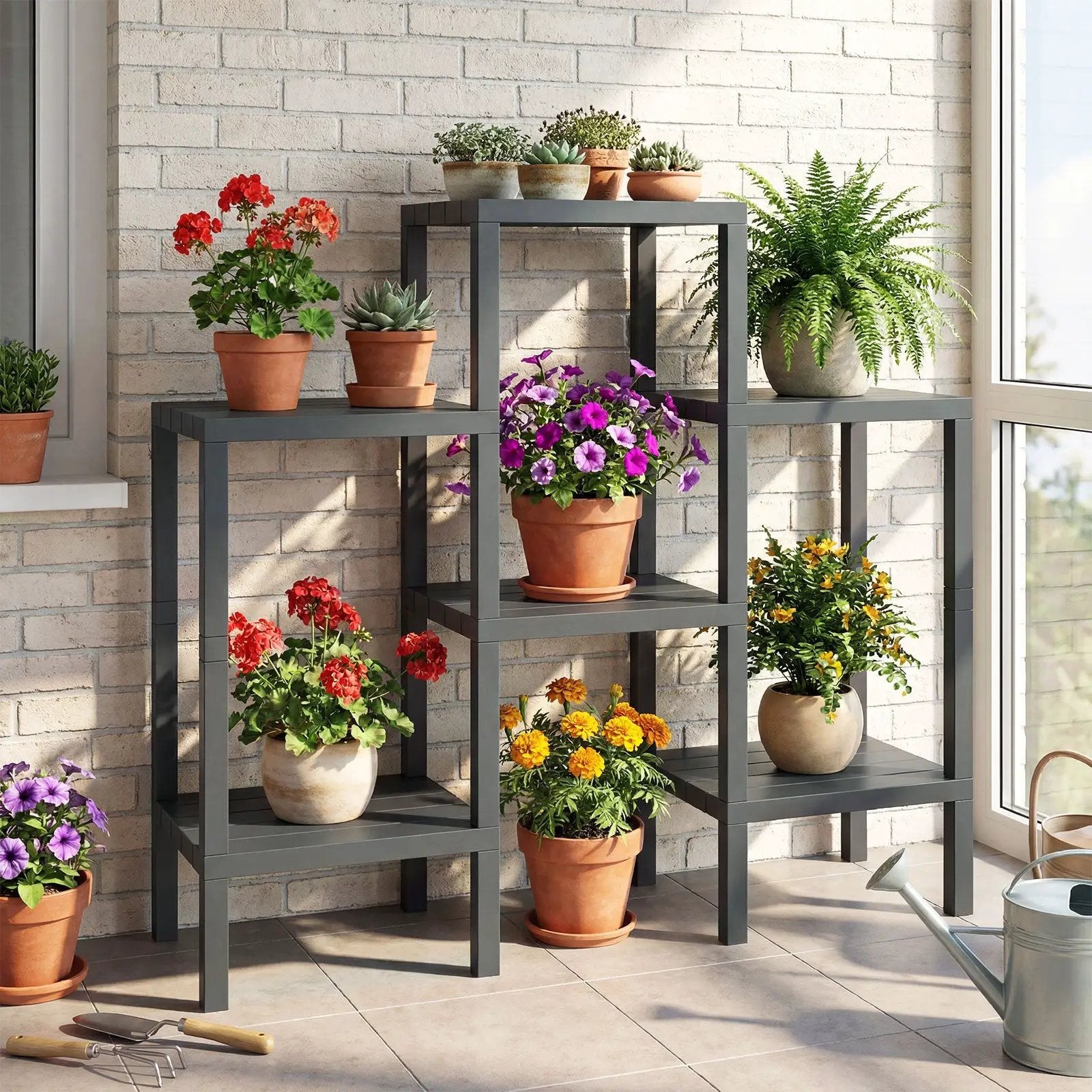 6-Tier Plastic Modular Storage Shelves for Living Room and Kitchen by DirectDeals