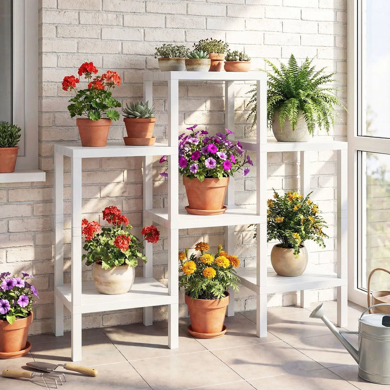 6-Tier Plastic Modular Storage Shelves for Living Room and Kitchen by DirectDeals