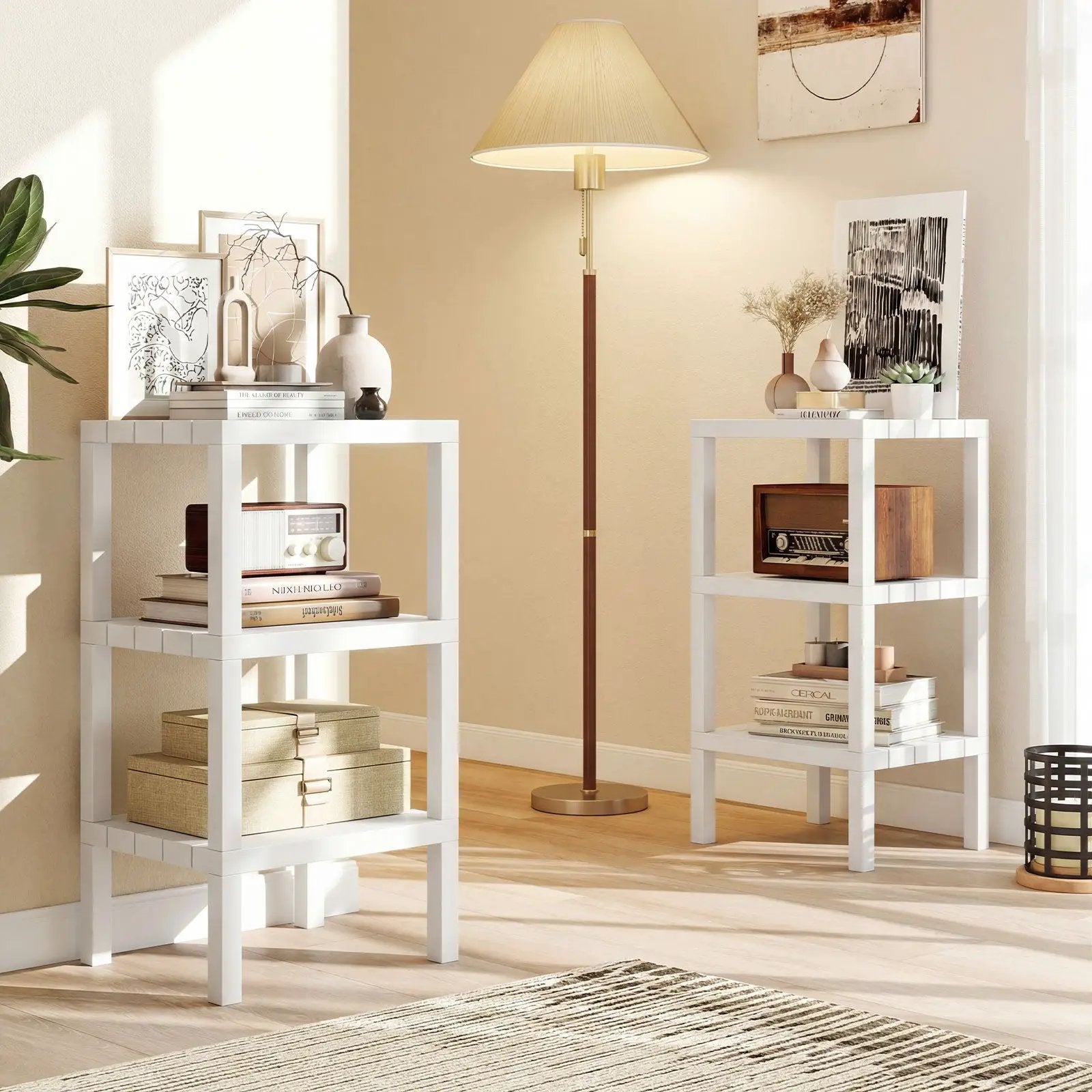 6-Tier Plastic Modular Storage Shelves for Living Room and Kitchen by DirectDeals