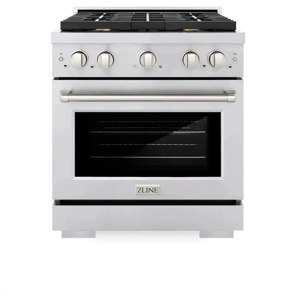 ZLINE 30"Paramount Dual Fuel Range Stainless Steel, Brass Burner, SDR-BR-30 by Farmhouse Kitchen and Bath