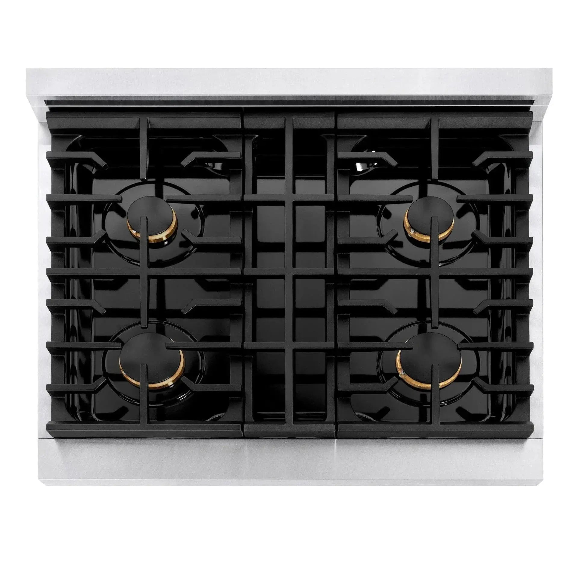 ZLINE 30"Paramount Dual Fuel Range DuraSnow® Champagne Bronze SDRSZ-30-CB by Farmhouse Kitchen and Bath