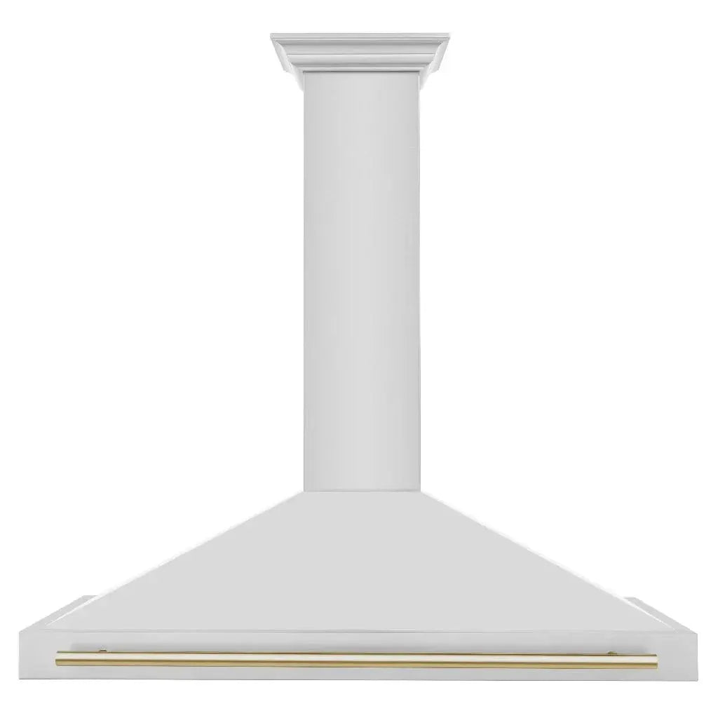 ZLINE 48" Autograph Edition Stainless Steel Range Hood, Gold KB4STZ-48-G by Farmhouse Kitchen and Bath