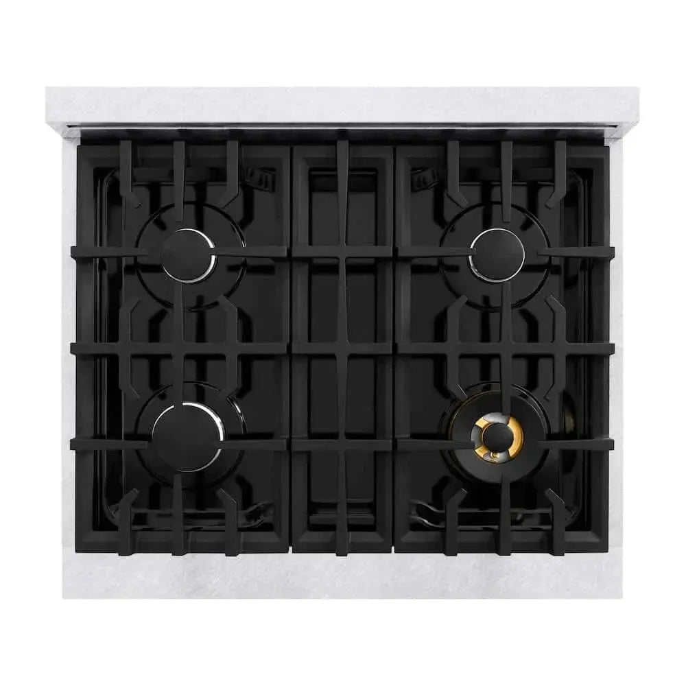 ZLINE 30" Select Gas Range Convection Gas Oven DuraSnow® Stainless Steel HGRS-30 by Farmhouse Kitchen and Bath