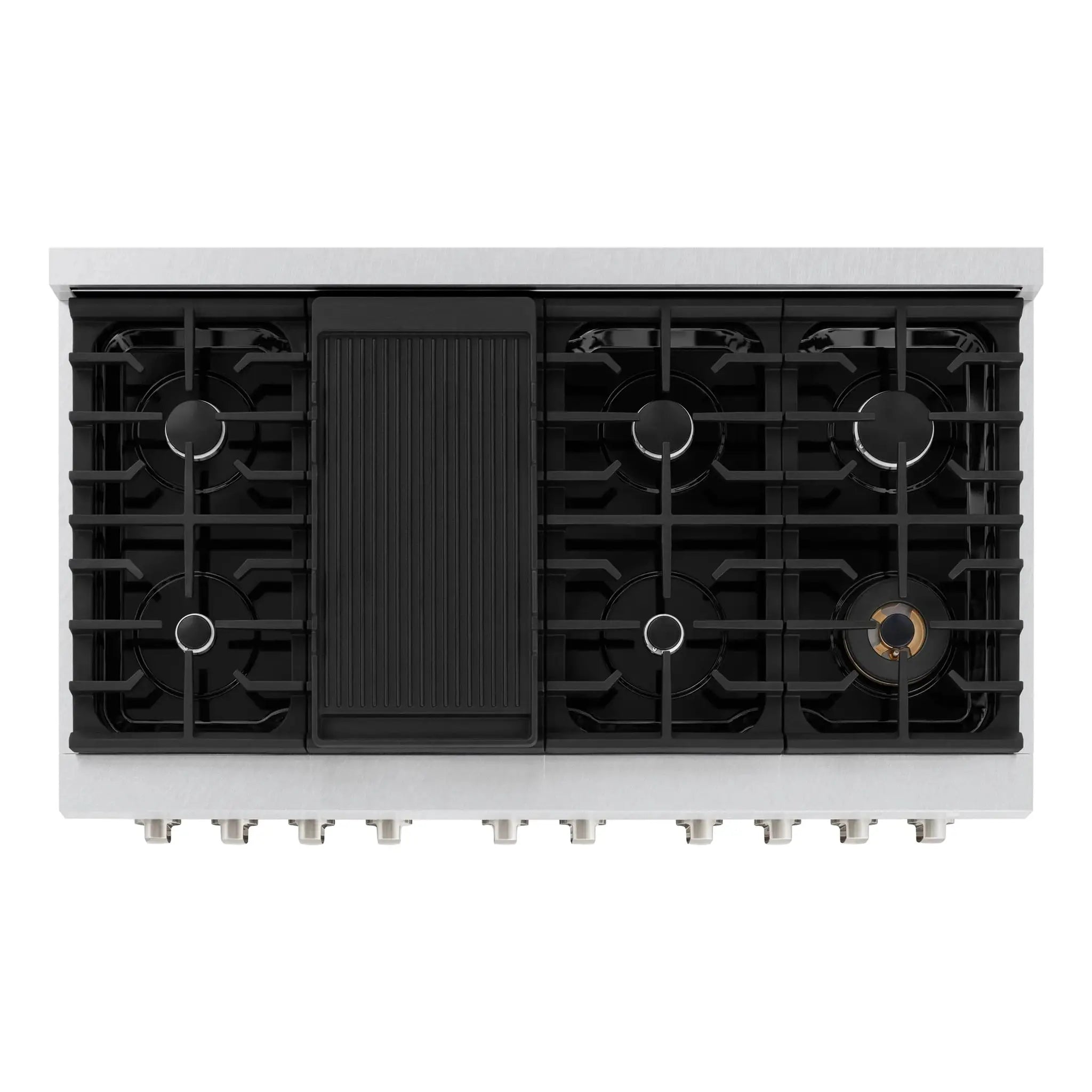 ZLINE 48"Paramount Dual Fuel Range DuraSnow® White Matte SDRS-WM-48 by Farmhouse Kitchen and Bath