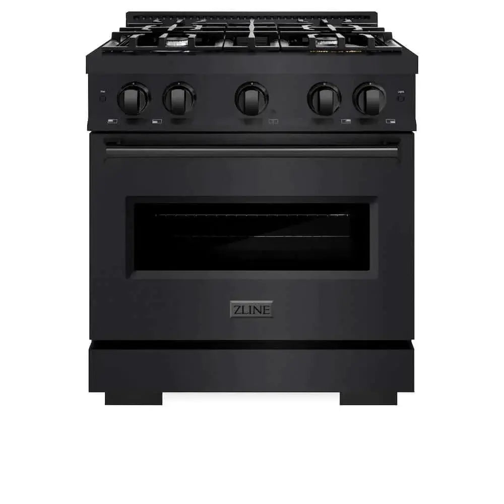 ZLINE 30"Classic Gas Range, Convection Gas Oven, Black Stainless Steel, CGRB-30 by Farmhouse Kitchen and Bath