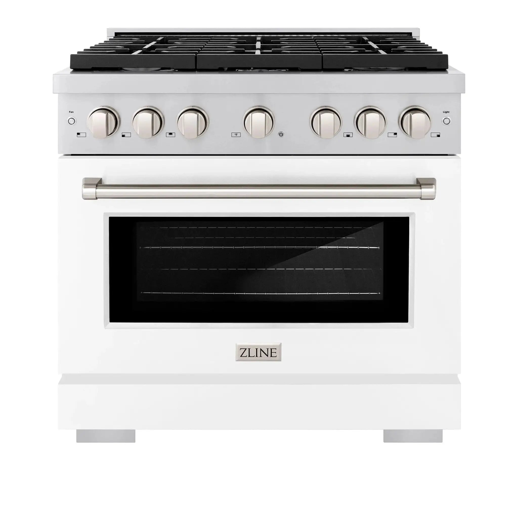 ZLINE 36"Paramount Dual Fuel Range Stainless Steel, White Matte, SDR-WM-36 by Farmhouse Kitchen and Bath
