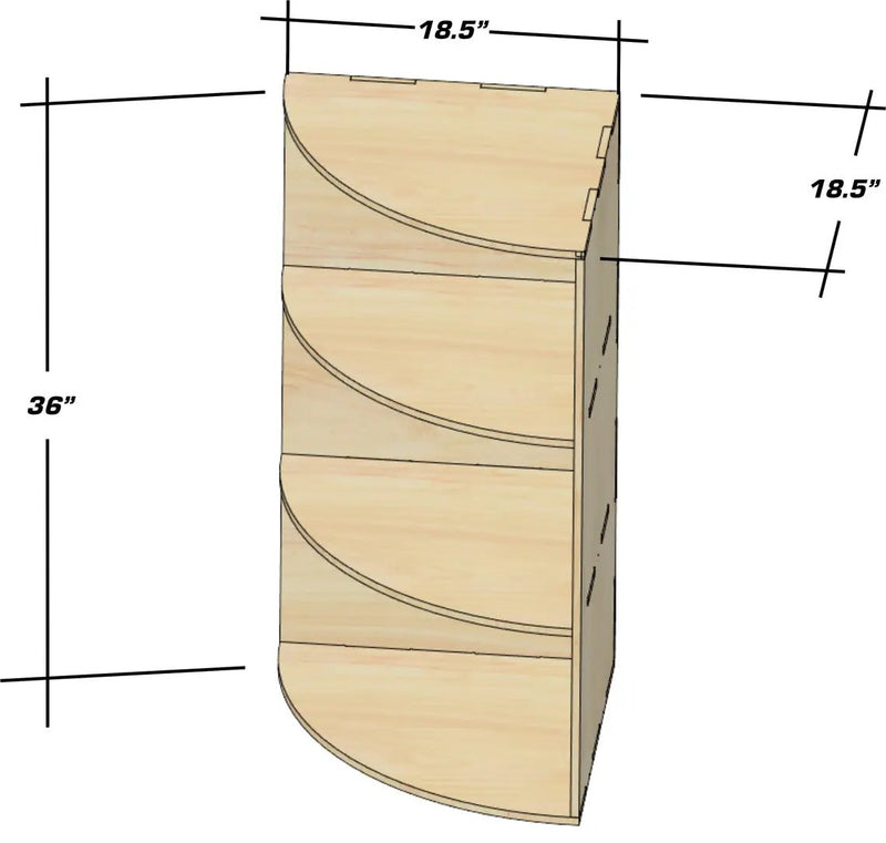 SCARLET- Corner Toy Shelf by Bush Acres