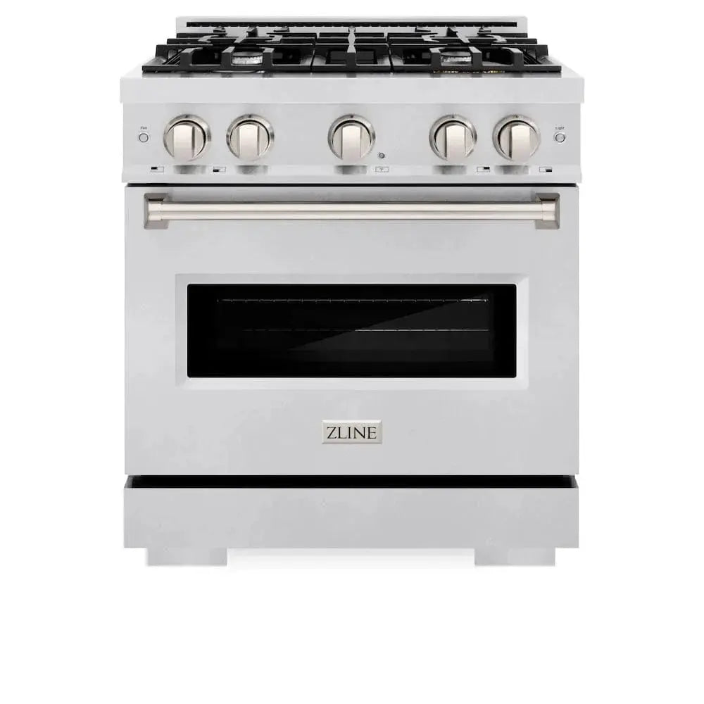 ZLINE 30" Classic Gas Range, Convection Gas Oven DuraSnow® Stainless Steel, CGRS-30 by Farmhouse Kitchen and Bath