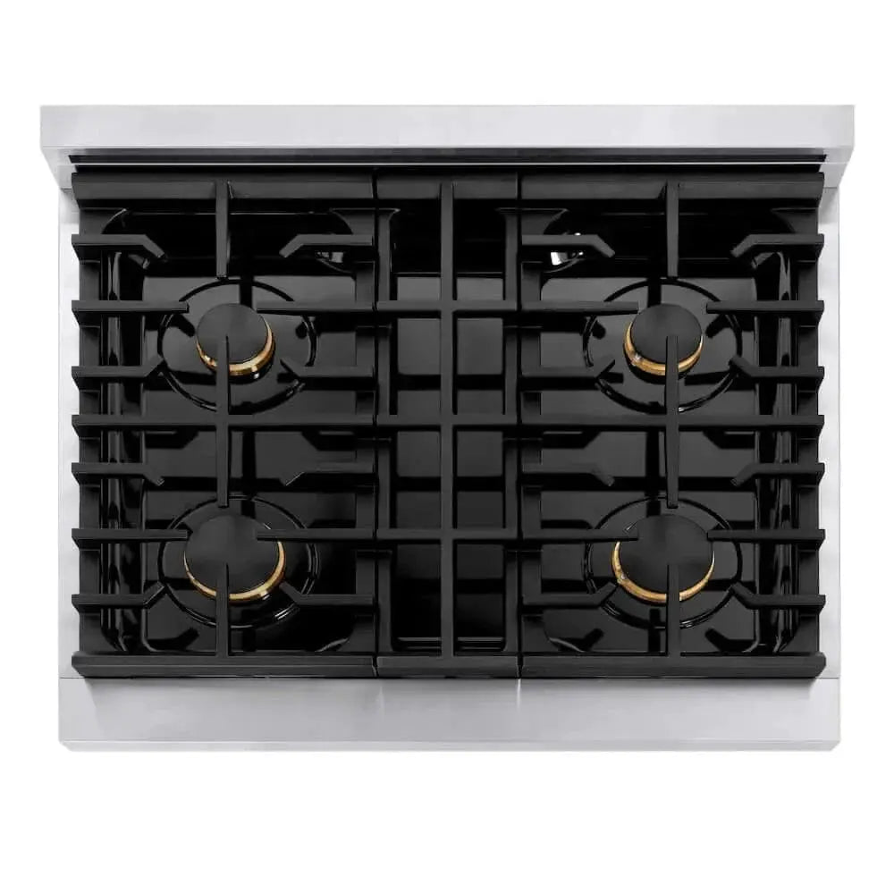 ZLINE 30"Gas Range, Convection Oven Stainless Steel, Matte Black, SGRZ-30-MB by Farmhouse Kitchen and Bath