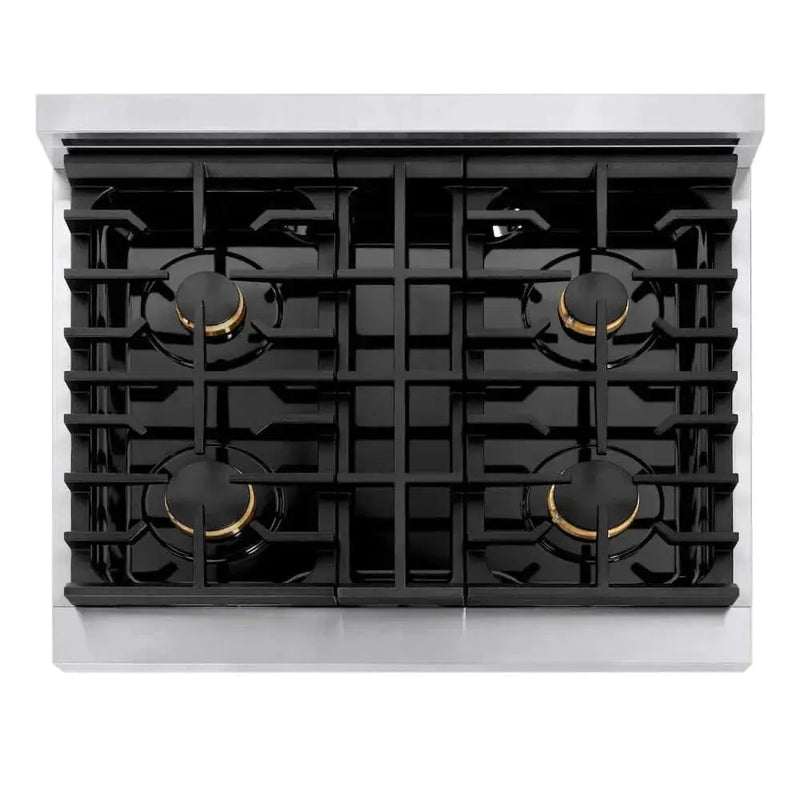 ZLINE 30"Gas Range, Convection Oven Stainless Steel, Matte Black, SGRZ-30-MB by Farmhouse Kitchen and Bath