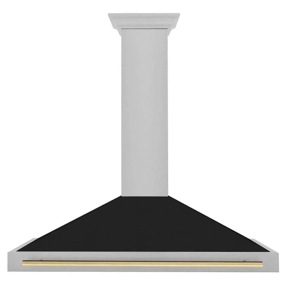ZLINE 48" Autograph Stainless Wall Range Hood KB4SNZ-BLM48-G by Farmhouse Kitchen and Bath