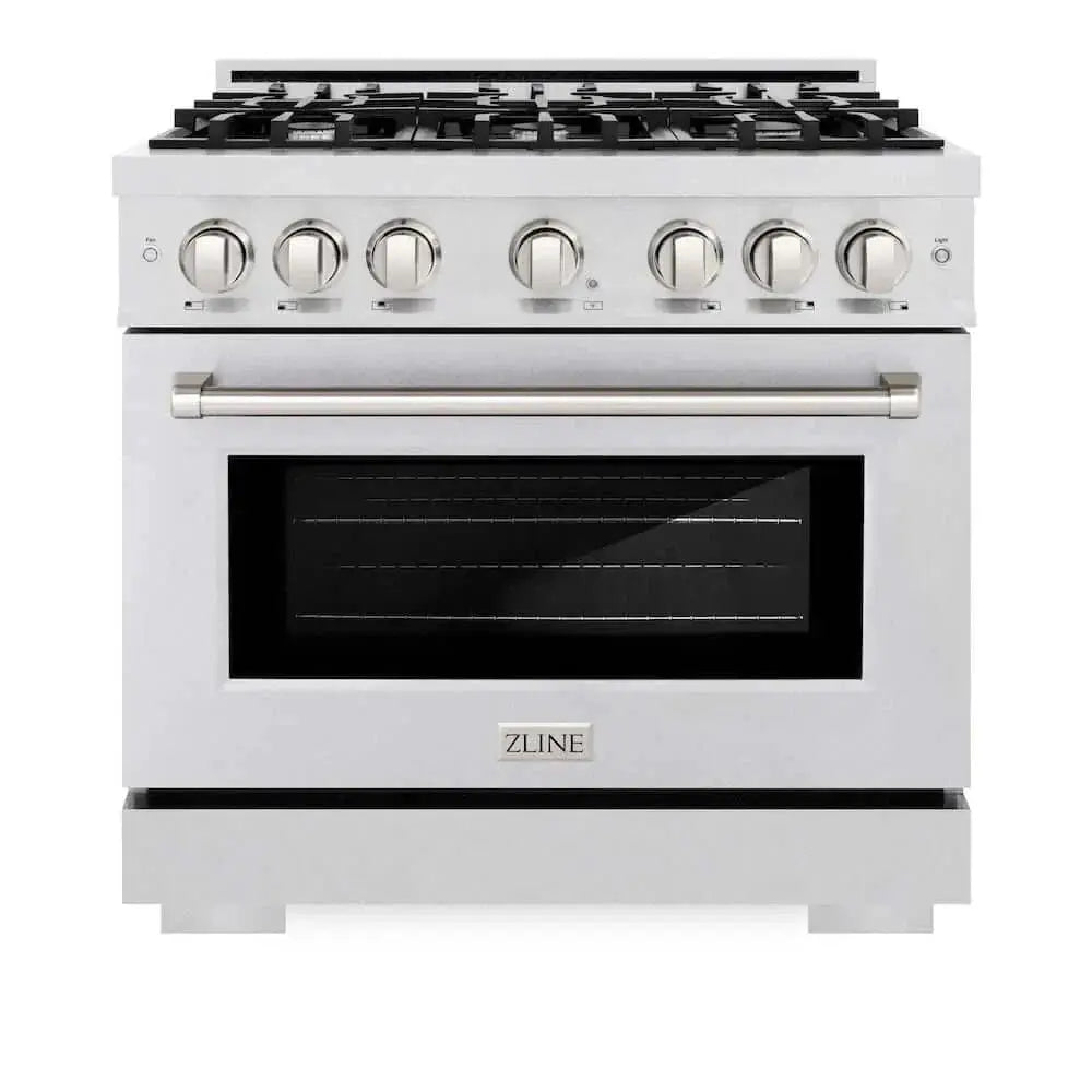ZLINE 36" Select Gas Range Convection Gas Oven DuraSnow® Stainless Steel HGRS-36 by Farmhouse Kitchen and Bath