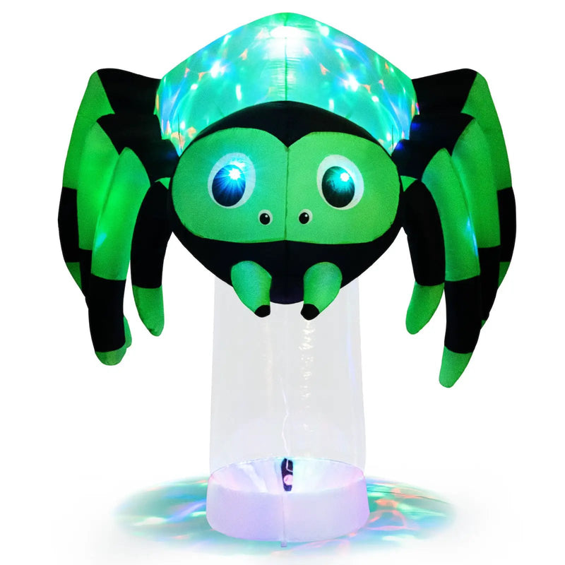 6 Feet Halloween Inflatable Spider with 3 Color Rotating Light by DirectDeals