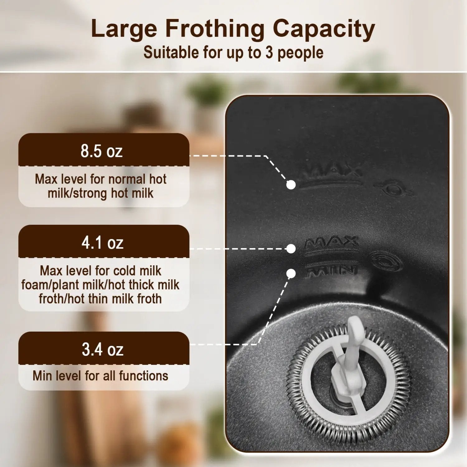 Electric Milk Frother and Steamer 6-in-1 Stainless Steel by DirectDeals