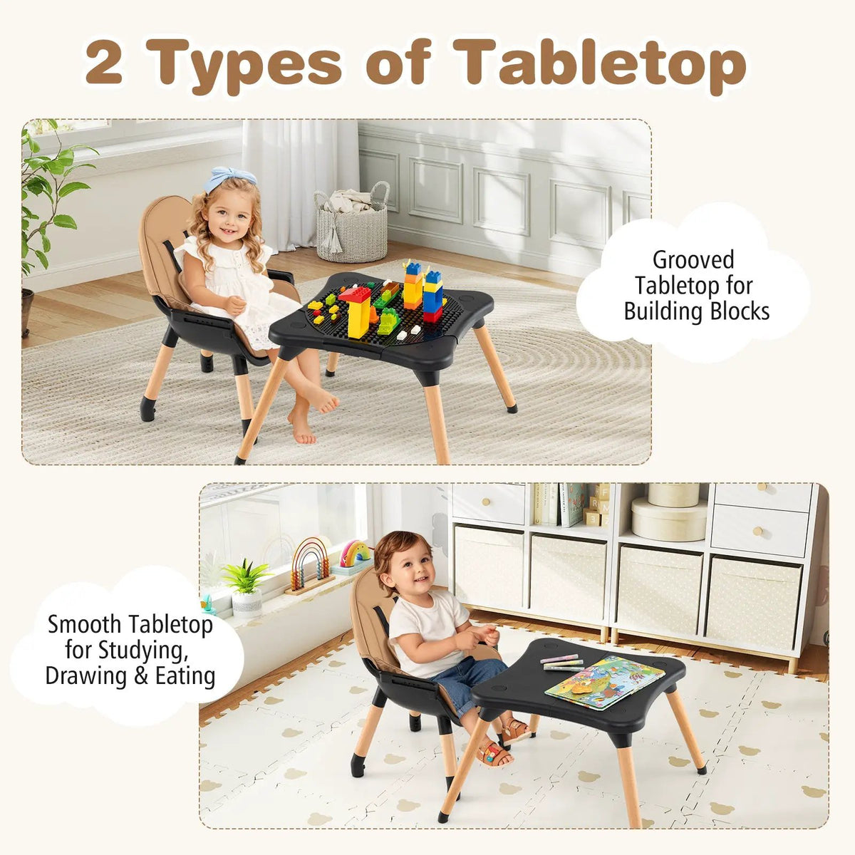 5-in-1 Baby Wooden Convertible High Chair, photo 21 of 32