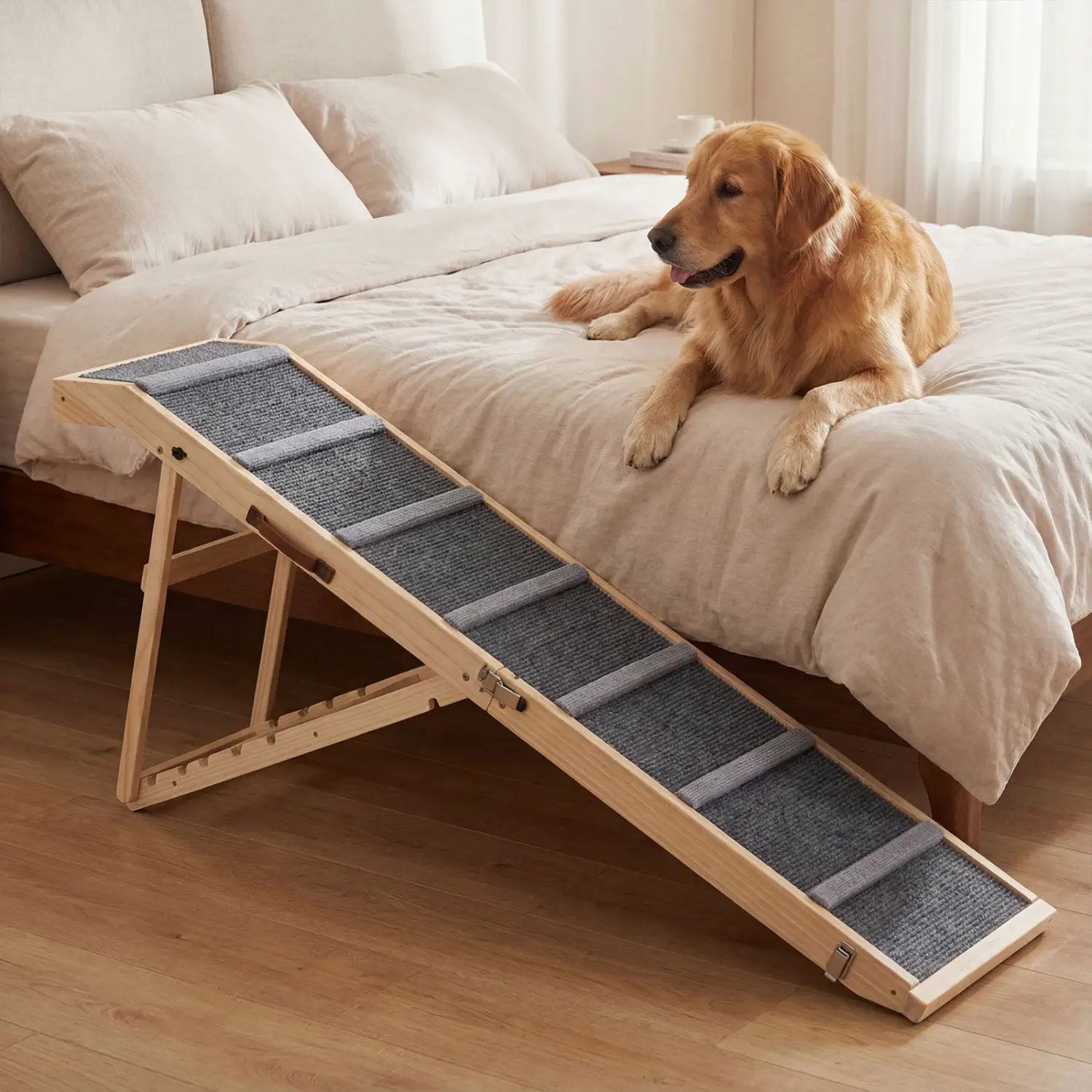 Adjustable Folding Dog Ramp for High Beds and Vehicles by DirectDeals